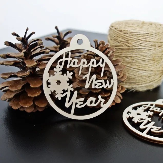 SENTOP | Vianočné ozdoby z dreva a plastu, Vianočné dekorácie drevené , drevené doplnky PR0064-Wooden decorations