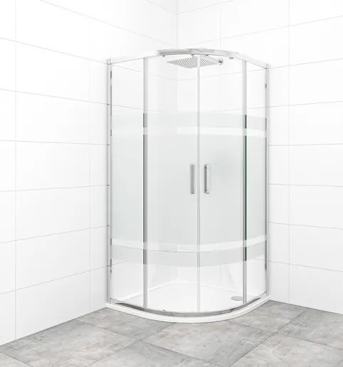 Sprchový kút štvrťkruh 90x90 cm SAT TEX SATBKTEXS90CRS