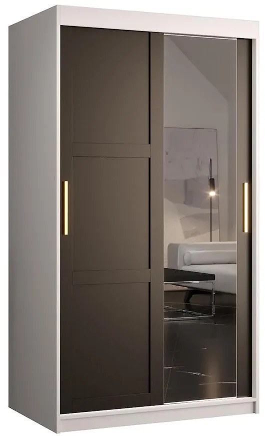 Skriňa Amiro 2 100 biely/čierny