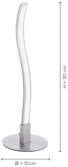 Leuchten Direkt 15128-55 - LED Stolná lampa WAWE LED/3W/230V matný chróm