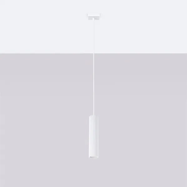 Sollux SL.1535 - Luster na lanku KARBON 1xGU10/10W/230V biela