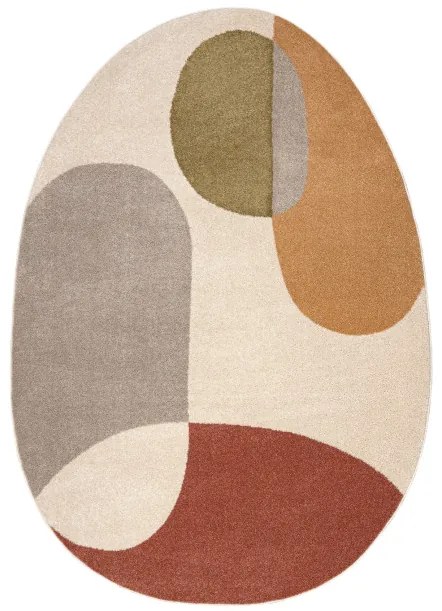 Koberec FUSION Shape 5706 krémový / tehlový