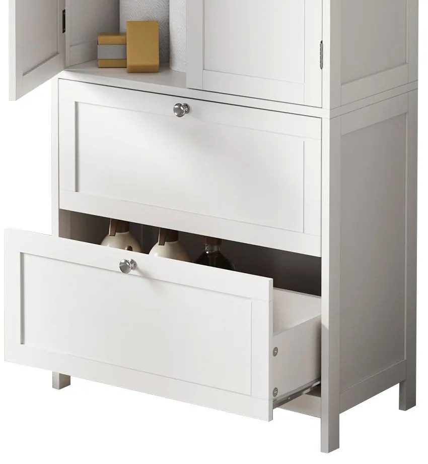 Skrinka s 2 dverami a 2 zásuvkami 60x30x110 cm