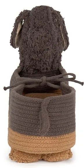 Tmavohnedý látkový detský kôš na hračky 59x16x23 cm Sparky – Lorena Canals