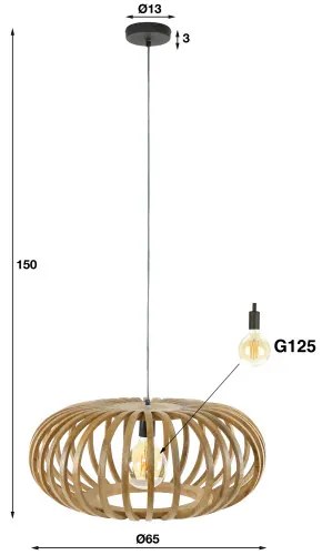 Luster 80-09 1L Stripes Drevo Mango - Komfort-nábytok