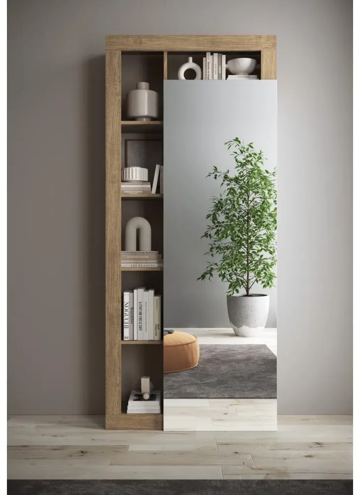 Šatníková skriňa LENOR 91x209 cm biela/hnedá