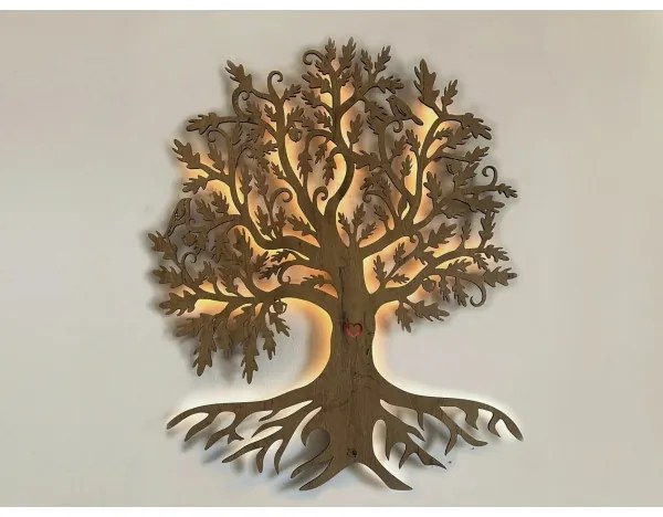 Li-Go 5739/DUB2 - LED Stmievateľná nástenná dekorácia LED/10W/230V 68x80 cm dub