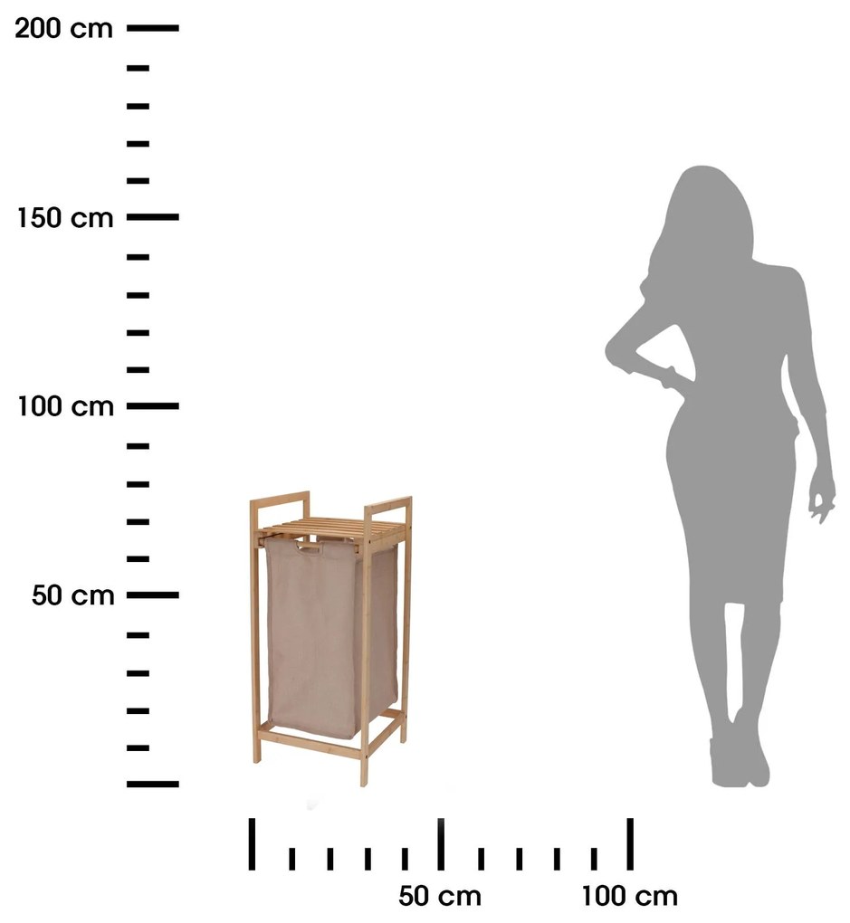 Kôš na bielizeň Demi 73x33x33 cm
