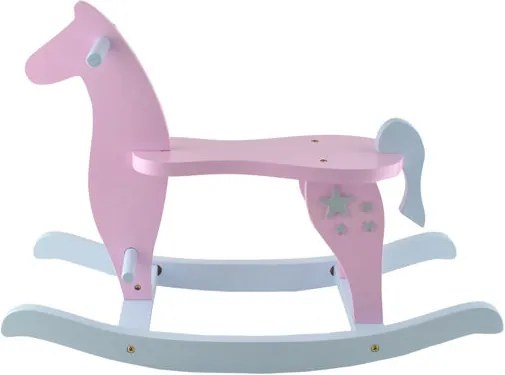 ISO Hojdací kôň drevený, ružový, 6514