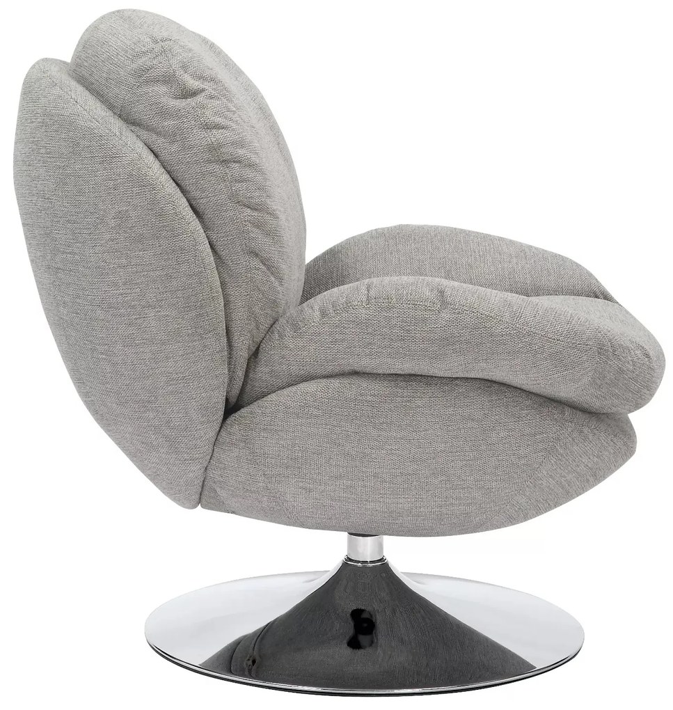 Otočné křeslo BRIGITTE šedé