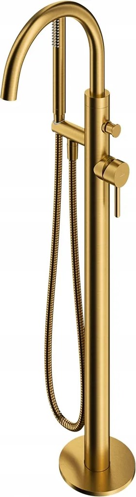 Voľne Stojaca Podlahová Vaňová Batéria Zlatá Brúsená Y Omnires Nízka