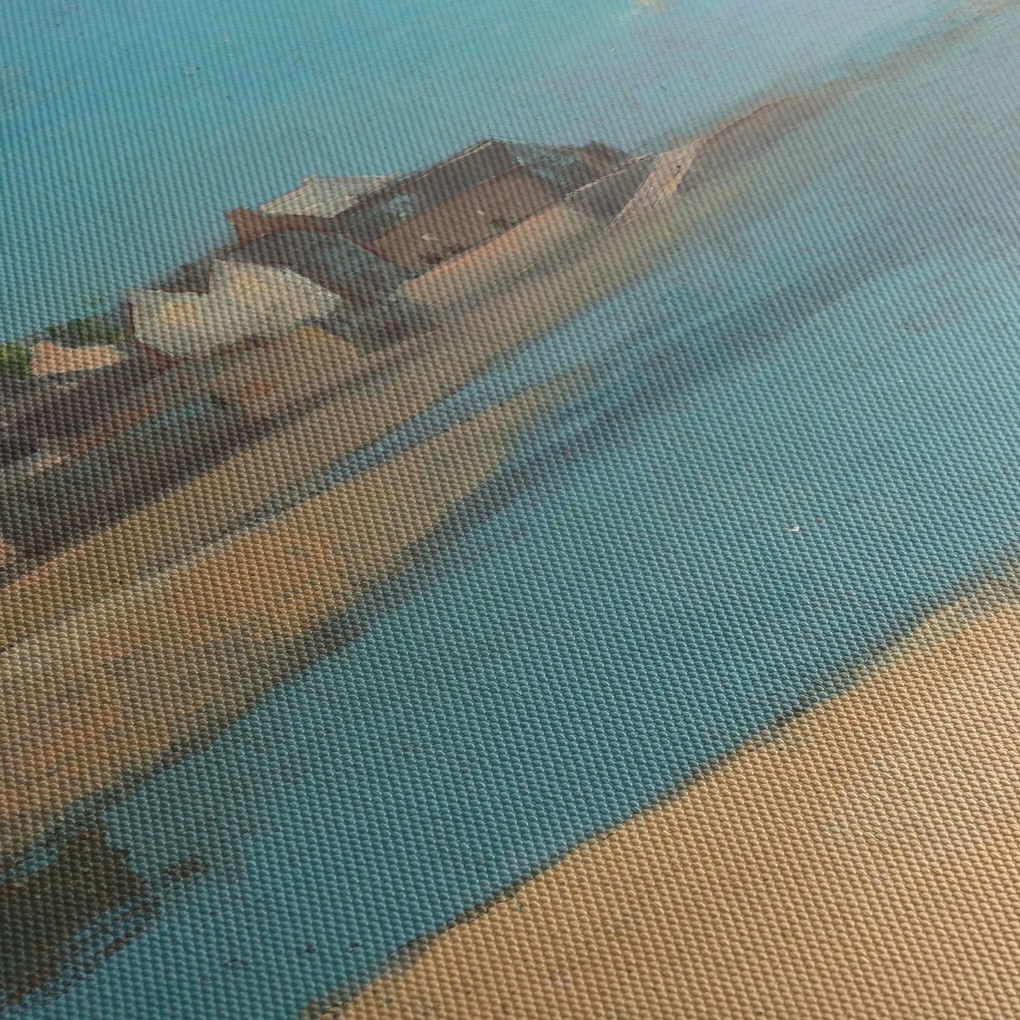 Obraz - Odilon Redon, Village by the Sea in Brittany, reprodukcia (120x50 cm)