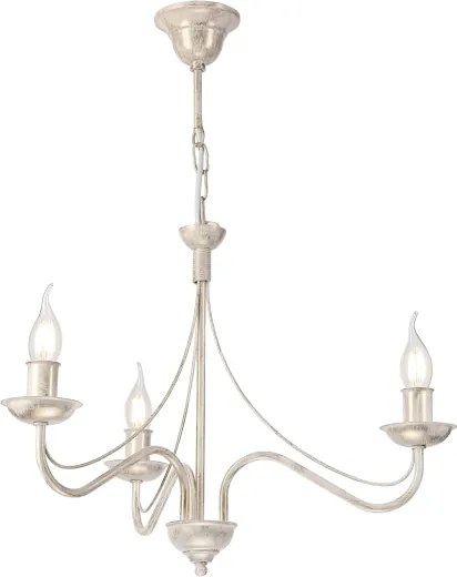 Luster na reťazi ANTON 3xE14/60W/230V biela patina