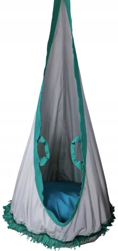 Závesný vak LILI - mätový / sivý