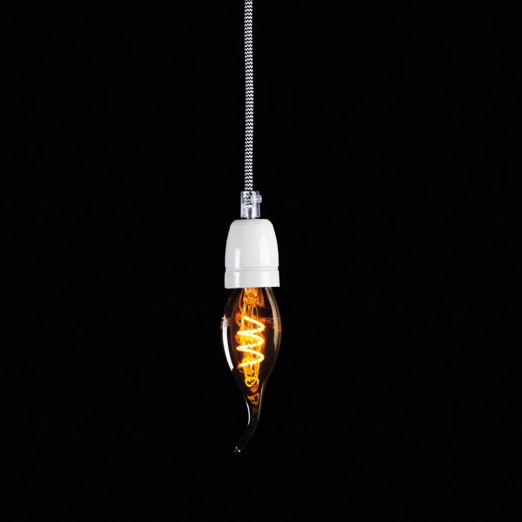 KANLUX LED filamentová žiarovka LUMINES, E14, Candle C35, 2,5W, extra teplá biela