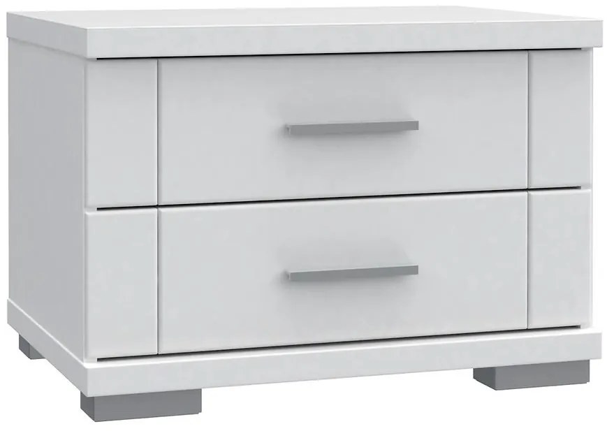 Nočný stolík Snow SNWK02 biely mat