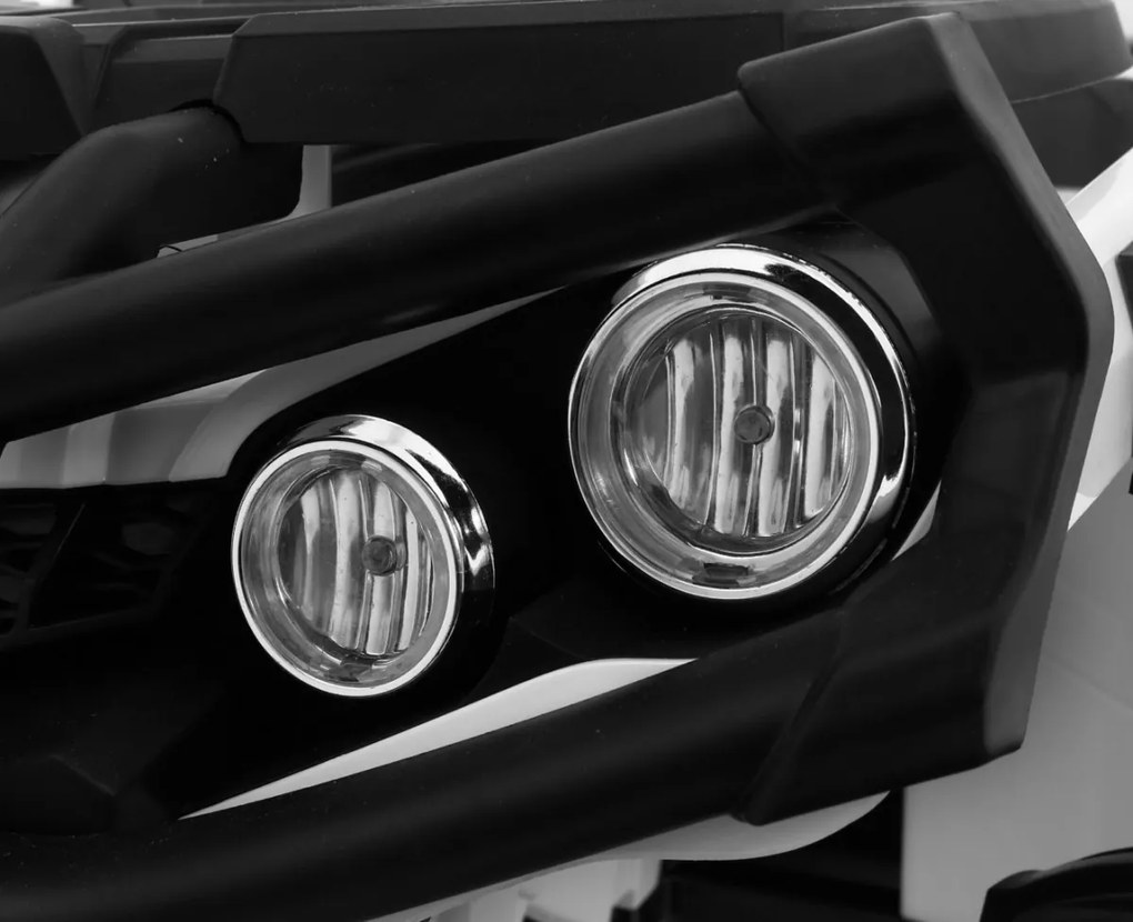 Ramiz Štvorkolka ATV 2,4 GHz na batériový pohon pre deti Biela + Diaľkové ovládanie + EVA kolesá + MP3 rádio + Štart zadarmo