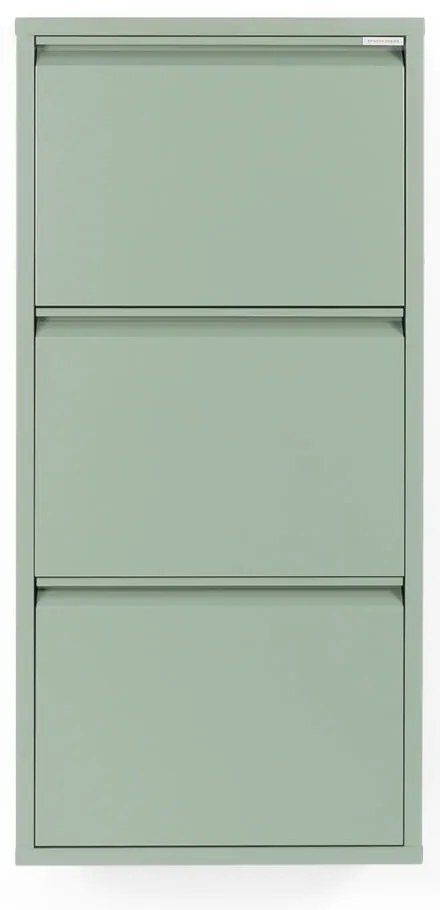 Sivozelená kovová výklopná skrinka na topánky 50x103x15 cm Billy – Spinder Design