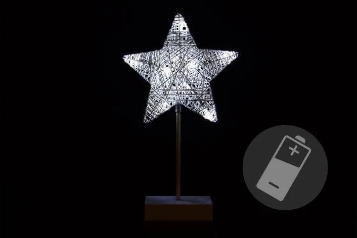 Marimex | Hviezda vianočná stojaca -10 LED - strieborná | 18000410