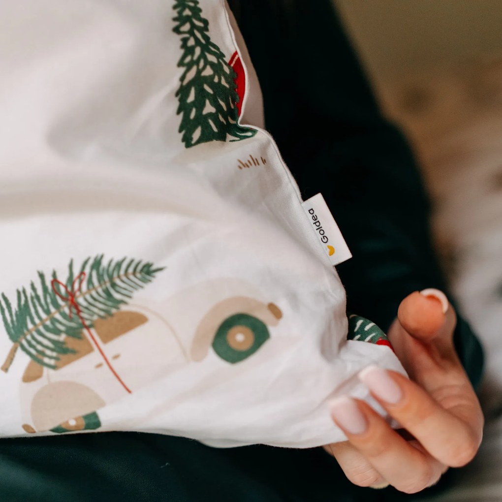 Goldea vianočná bavlnená obliečka na vankúš - tradičné vianoce 50 x 50 cm