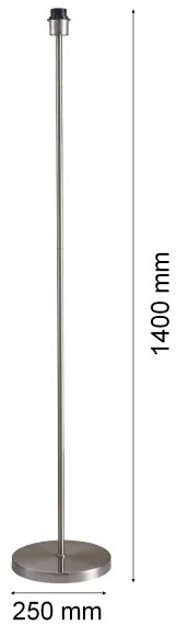 LED stojacia lampa TUNJA 1xE27/20W/230V pr. 38 cm matný chróm/hnedá