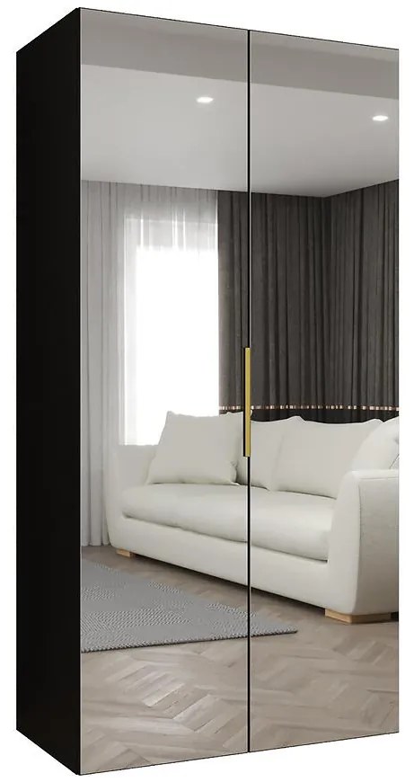 Skriňa Marbella III 100 čierna/zlatá