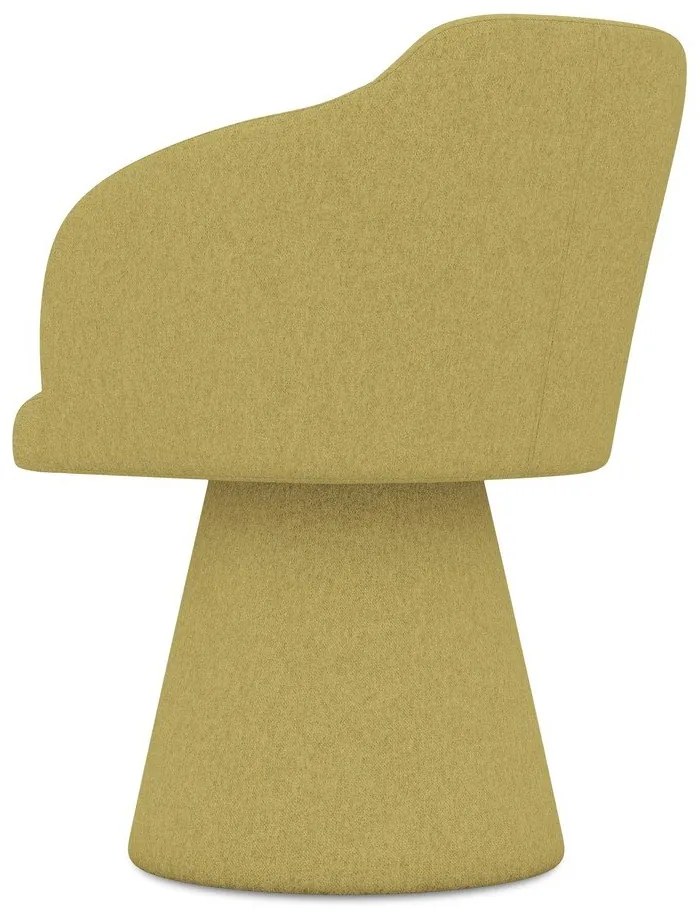 Žlté čalúnené jedálenské kreslo Kanoa – Makamii