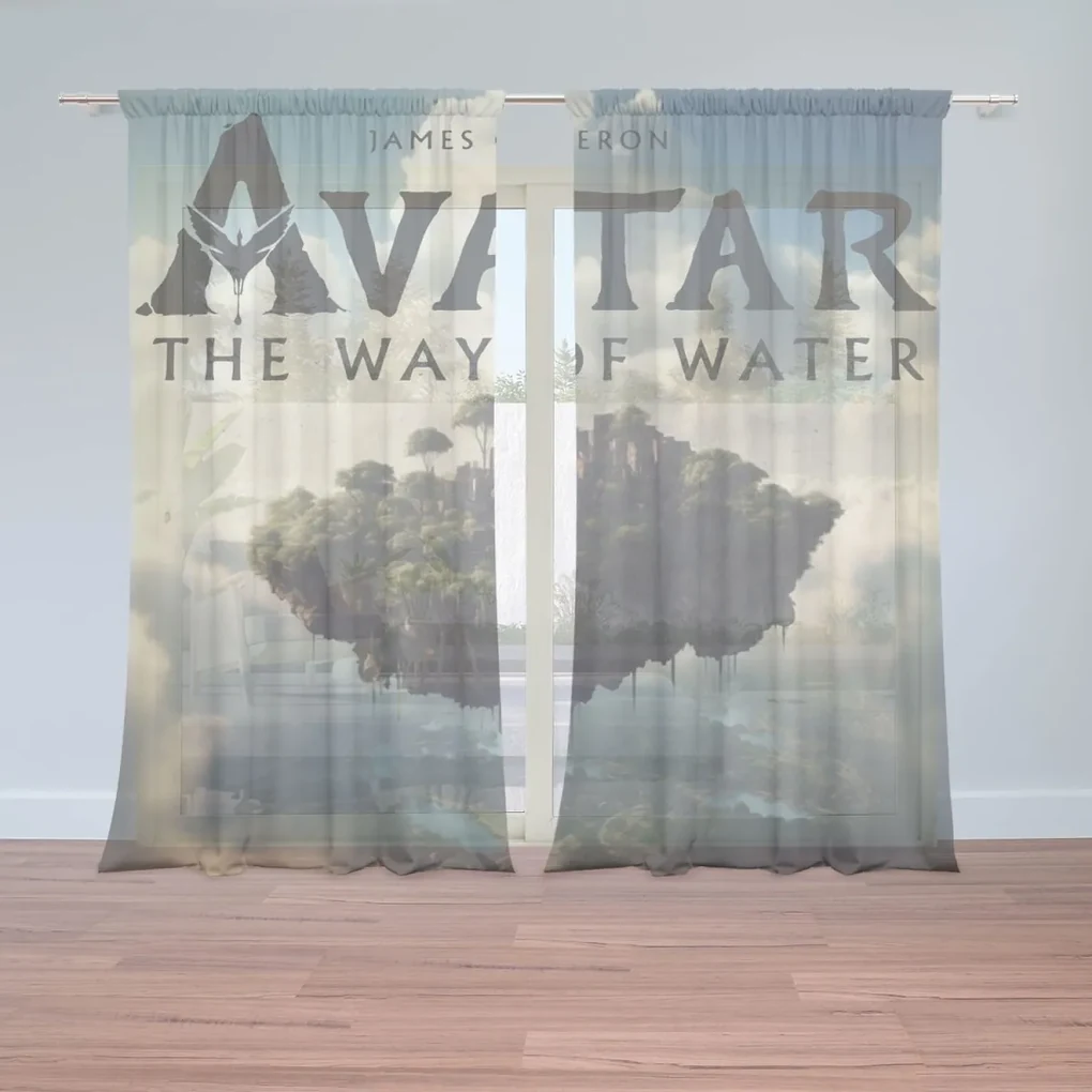 Sablio Záclony Avatar The Way of Water Lietajúce mesto: 2ks 150x250cm