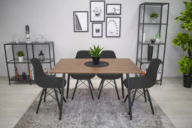 Set jedálenských stoličiek OSAKA čierne (čierne nohy) 4ks