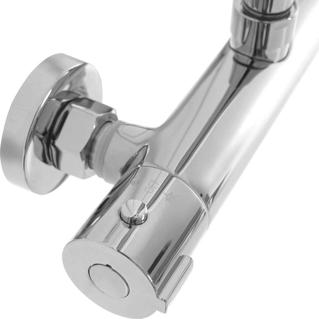 Rea Bliss, termostatická sprchová sada s hornou dažďovou sprchou, chrómová, REA-P8805