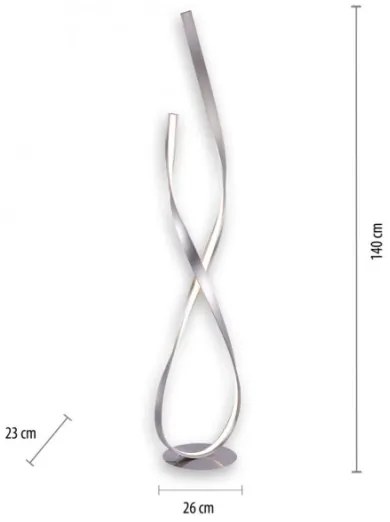 Paul Neuhaus 720-55 - LED Stmievateľná stojacia lampa LINDA LED/27W/230V chróm