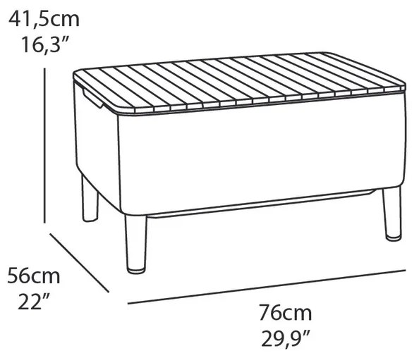 Keter SALEMO balcony - hnedá