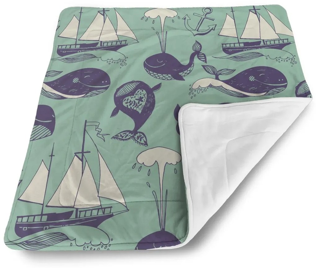 Sablio Deka pre bábätko Veľryby - 90x120 cm