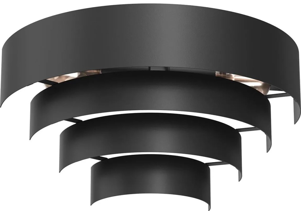 Nástenné svietidlo RINGS 2xE27/15W/230V čierna