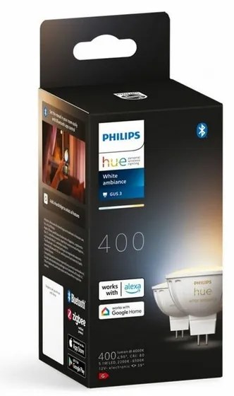 Philips Hue 8719514491588 žiarovka LED WA Bluetooth GU5.3 MR16, 2 ks
