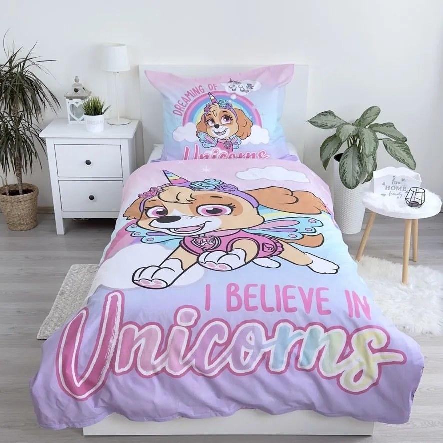 Jerry Fabrics Bavlnené obliečky 140x200 + 70x90 cm - Labková patrola "PP354"