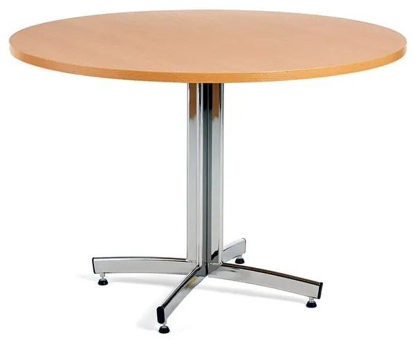 Okrúhly stôl SANNA, Ø1100x720 mm, chróm/buk