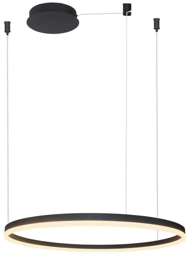 Azzardo AZ4960 -LED Stmievateľný luster na lanku HALO LED/54W/230V pr. 80 cm čierna