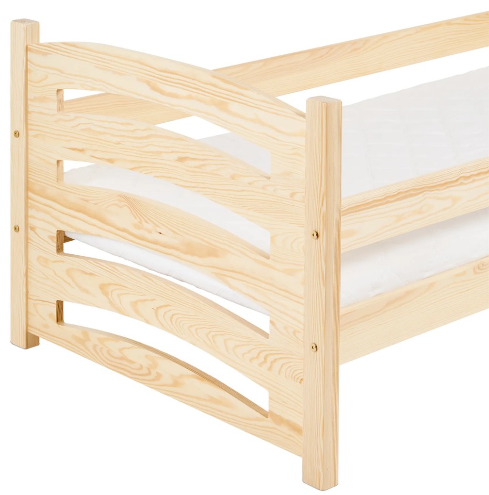 Detská posteľ MELA 80 x 160 cm, borovica Rošt: S lamelovým roštom, Matrac: Matrac EASYSOFT 10 cm