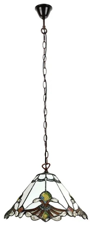 Vitráž luster do spálne CRYSTAL Ø31