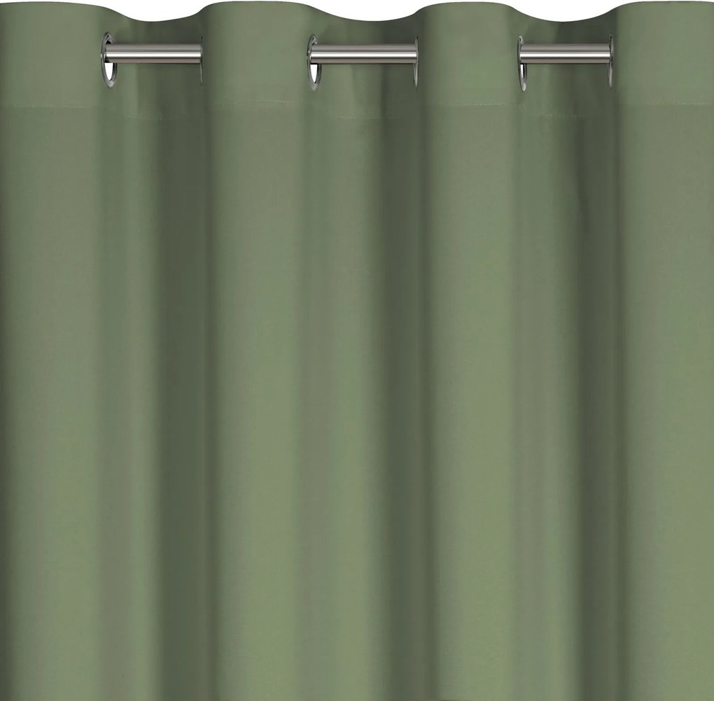 KRÁTKY ZÁVES NA KRÚŽKOCH RITA 140X175 CM OLIVOVÁ