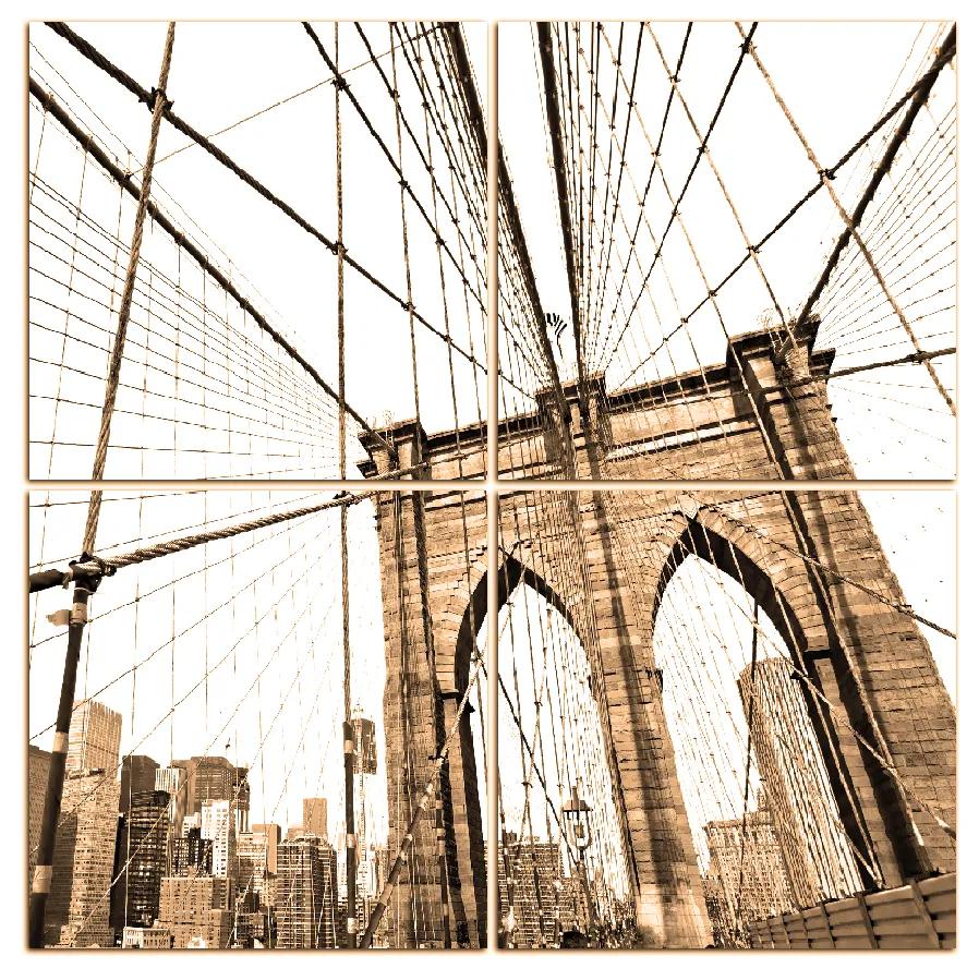 Obraz na plátne - Manhattan Bridge - štvorec 3925FD (100x100 cm)