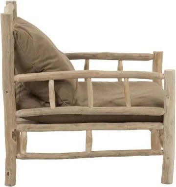 Drevené kreslo Teak - 75 * 90 * 90 cm