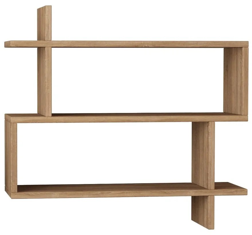 Poschodová polica v dekore duba v prírodnej farbe 70 cm Paralel – Kalune Design