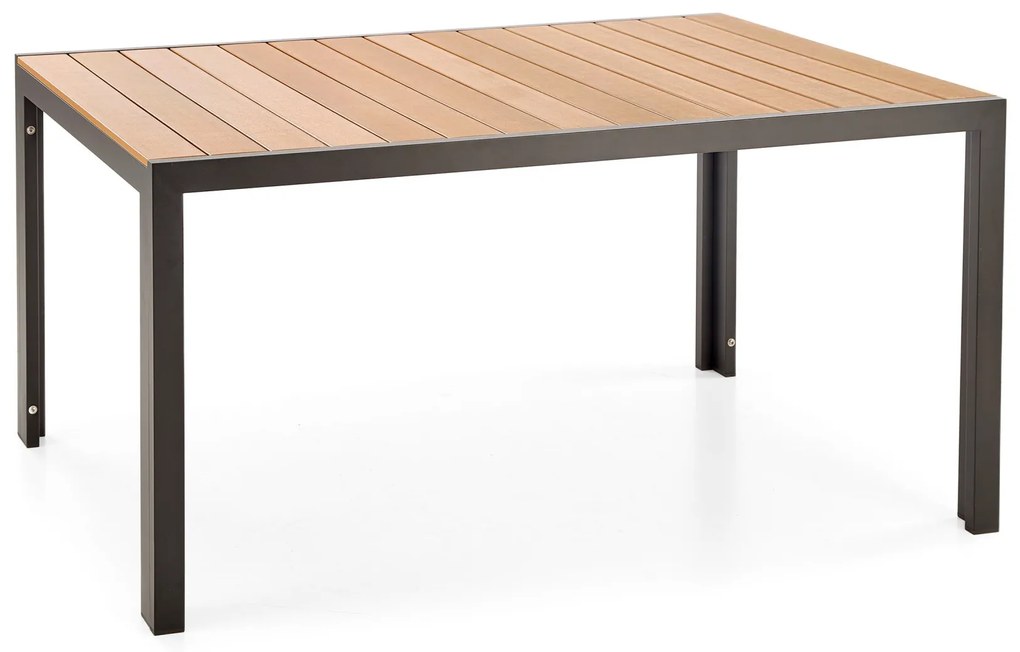 Záhradný stôl Fierro 150 cm hnedý/čierny
