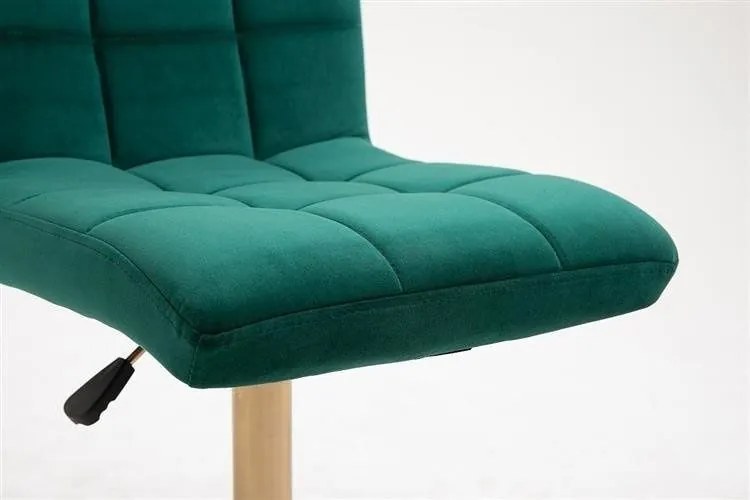 LuxuryForm DESIGN Stolička TOLEDO VELUR na striebornej podstave s kolieskami- zelená