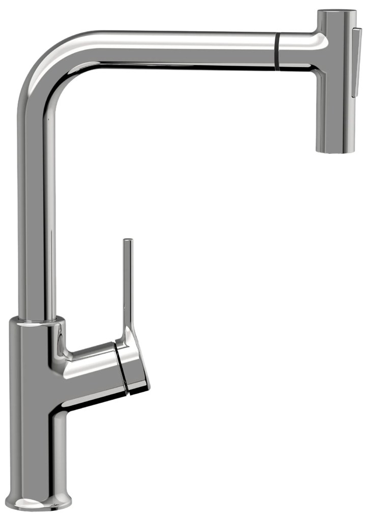 Invena Farsala, vysoká drezová batéria s 2-funkčnou výsuvnou výlevkou h-369, chrómová, INV-BZ-40-L01-S
