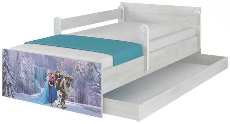 MAXMAX Detská posteľ MAX bez šuplíku Disney - FROZEN II 160x80 cm 160x80 pre dievča NIE modrá|multicolor