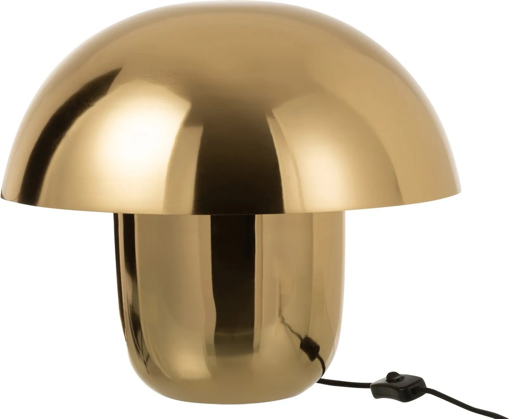 Zlatá kovová stolná lampa Mushroom antik - Ø 40* 34cm