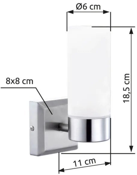 Brilagi - Kúpeľňové nástenné svietidlo RAY 1xE14/40W/230V IP44